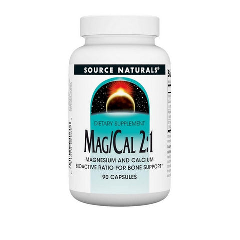 Magnesium and Calcium 2:1 90 Caps by Source Naturals