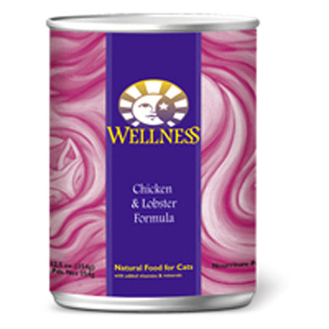 Wellness, Canned Cat Recipes, Chicken and Lobster 5.5 Oz (Case of 24) Wellness