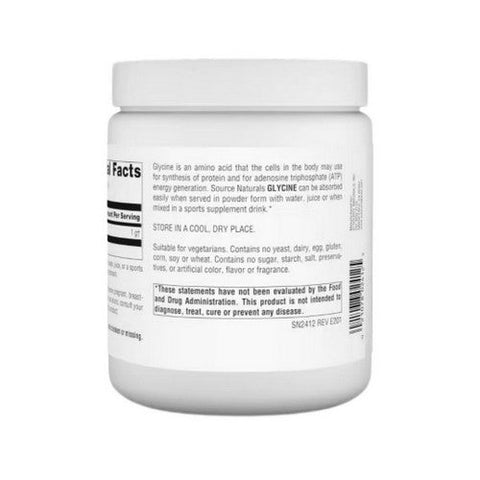 Source Naturals, Glycine Powder, 453.6 GM, 16 oz Source Naturals