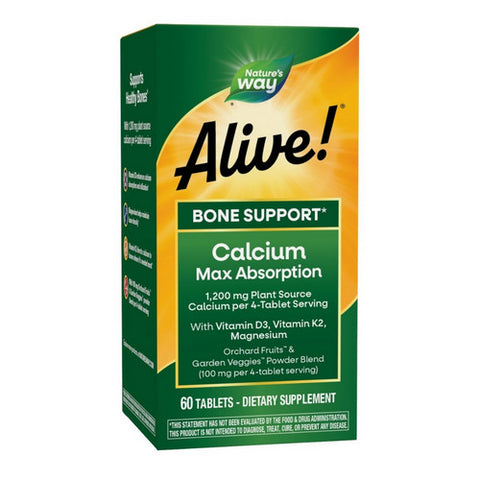 Alive! Calcium Bone Support 60 tabs by Nature's Way