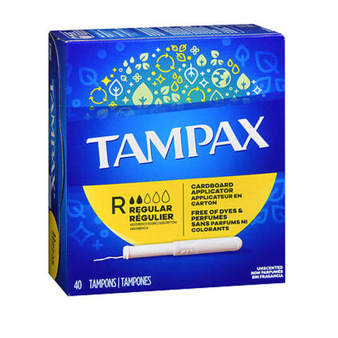 Tampax, Tampons With Flushable Applicator Regular Absorbancy, 40 each Tampax