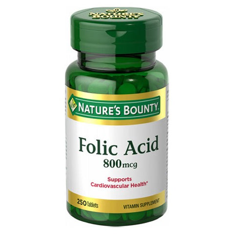 Nature's Bounty, Natures Bounty Folic Acid, 800 mcg, 250 tabs Nature's Bounty