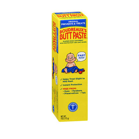 Boudreaux, Butt Paste Diaper Rash Ointment Tube, 4 oz Boudreaux