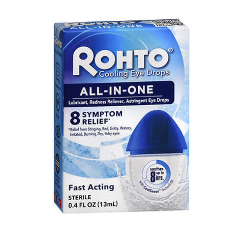 Rohto, Cooling Eye Drops All In One, 0.4 Oz Rohto