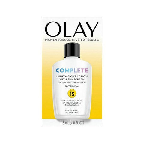 Olay, Complete Daily Moisturizer With Sunscreen Spf 15 Normal, 4 Oz Olay